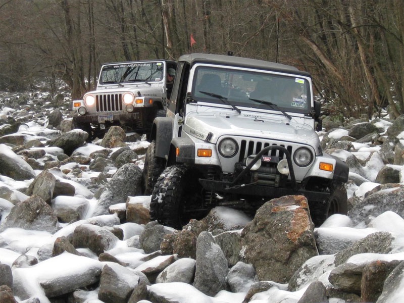 Following my friend Greg in his long armed '05 TJ
