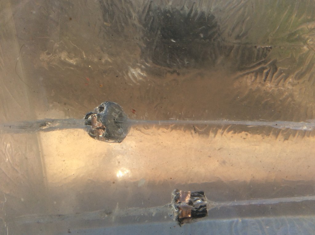 45 colt 230 XTP close up in Ballistic gel top round turned around..jpg