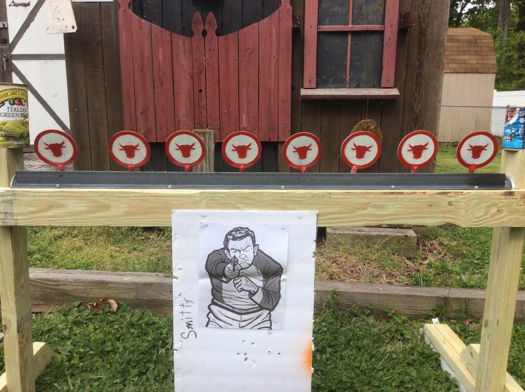 new target setup for air rifle and 22 rimfire. poker chips from the Bullseye Saloon.jpg