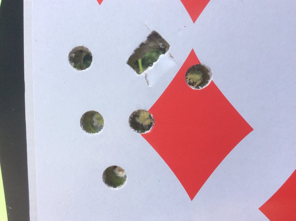 Henry 44 cxarbine giving a key hole with 240 gr cast bullet.jpg