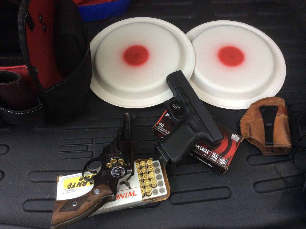 target time with police service ruger and glock 23.jpg