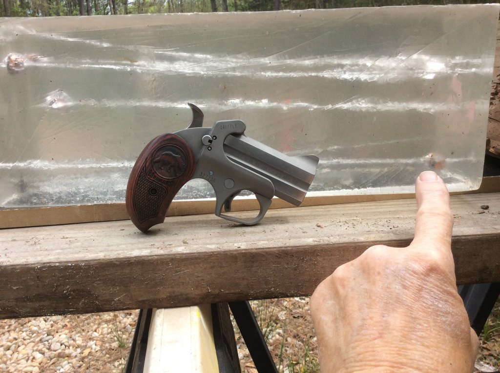 45 colt 230 gr xtp gel test with Bond Arms Grizzly.jpg