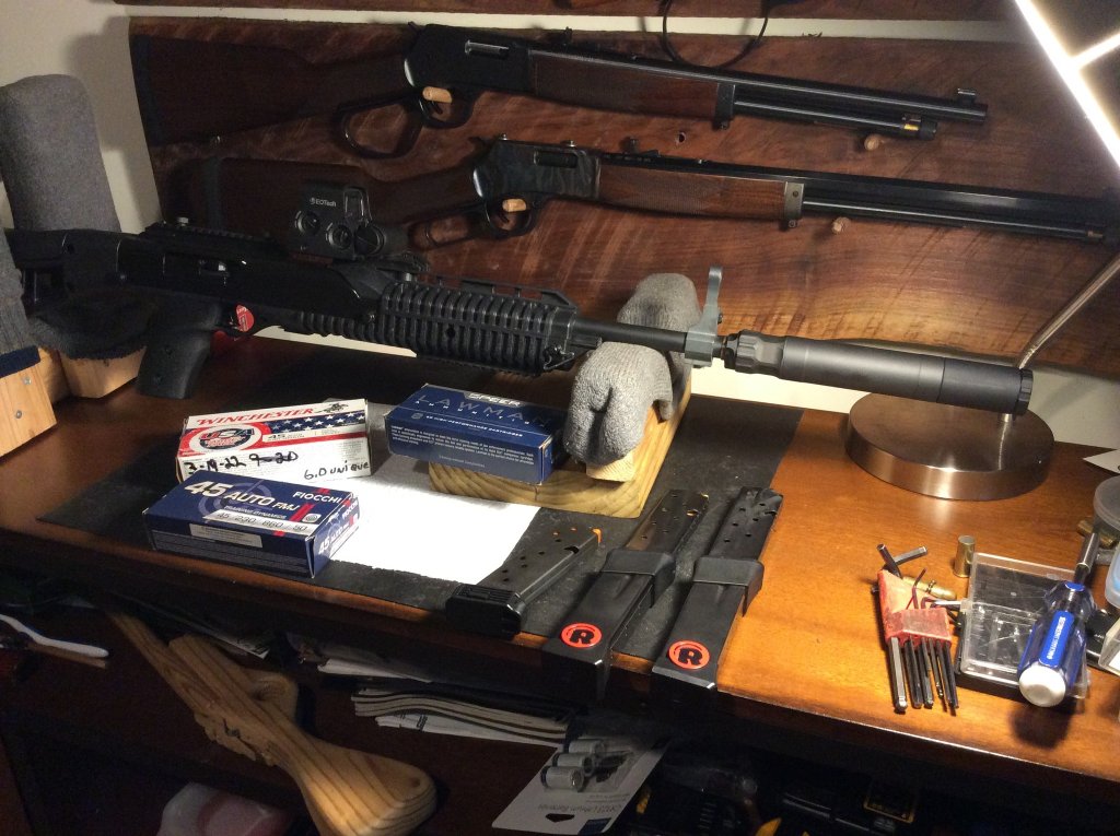 ready for some quiet plinking with the HiPoint 45 Carbine.jpg