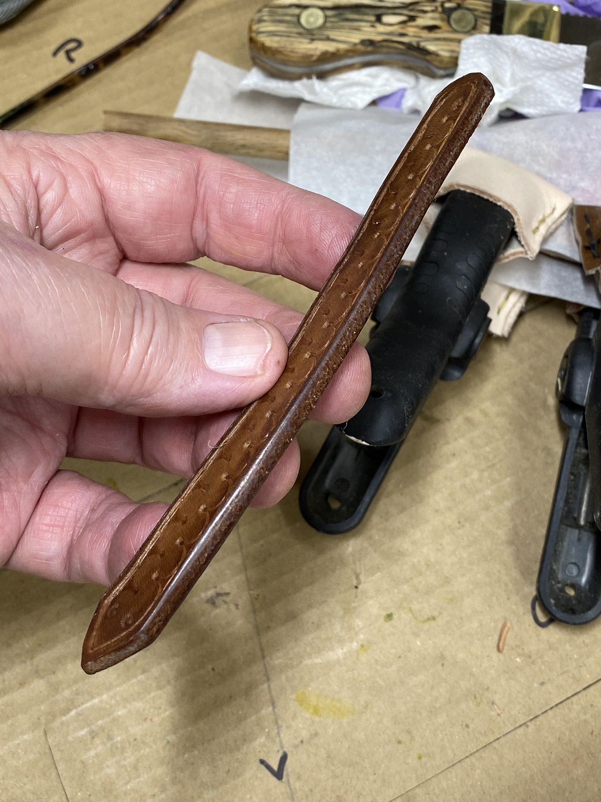 28 burnished the strap edges.jpg