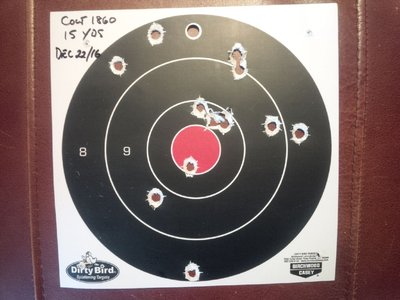 Cimarron 1860 45 Colt 15 yds