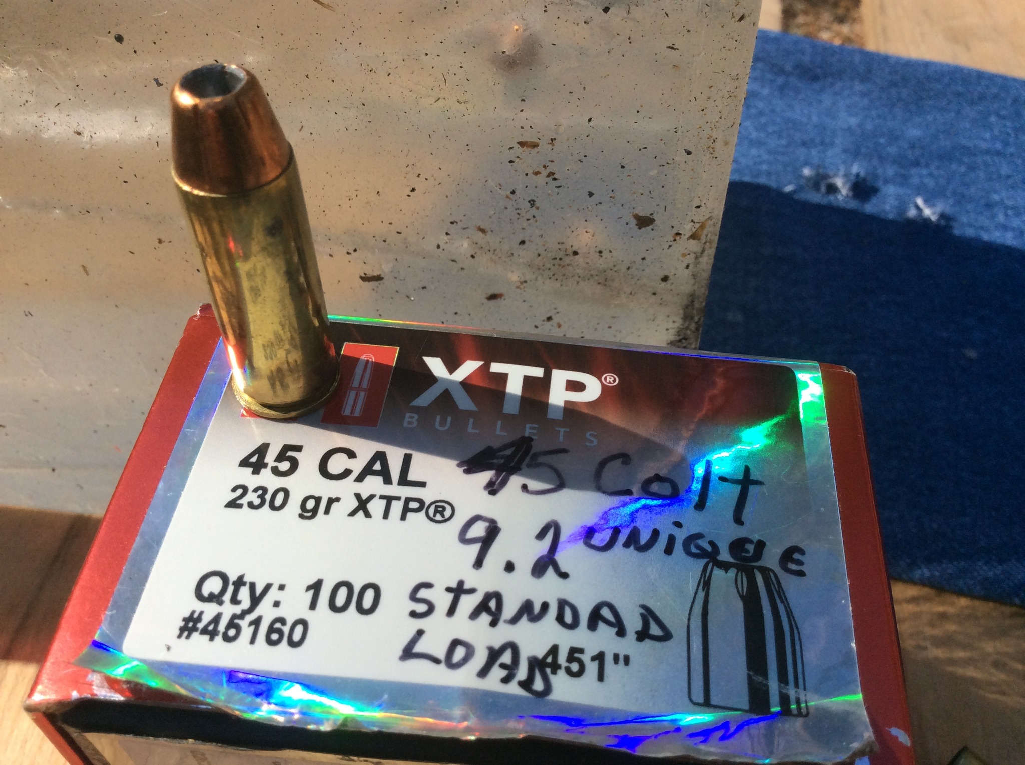 45 Colt 230 gr. XTP load within standard 45 Colt pressuer fired in Grizzly.jpg