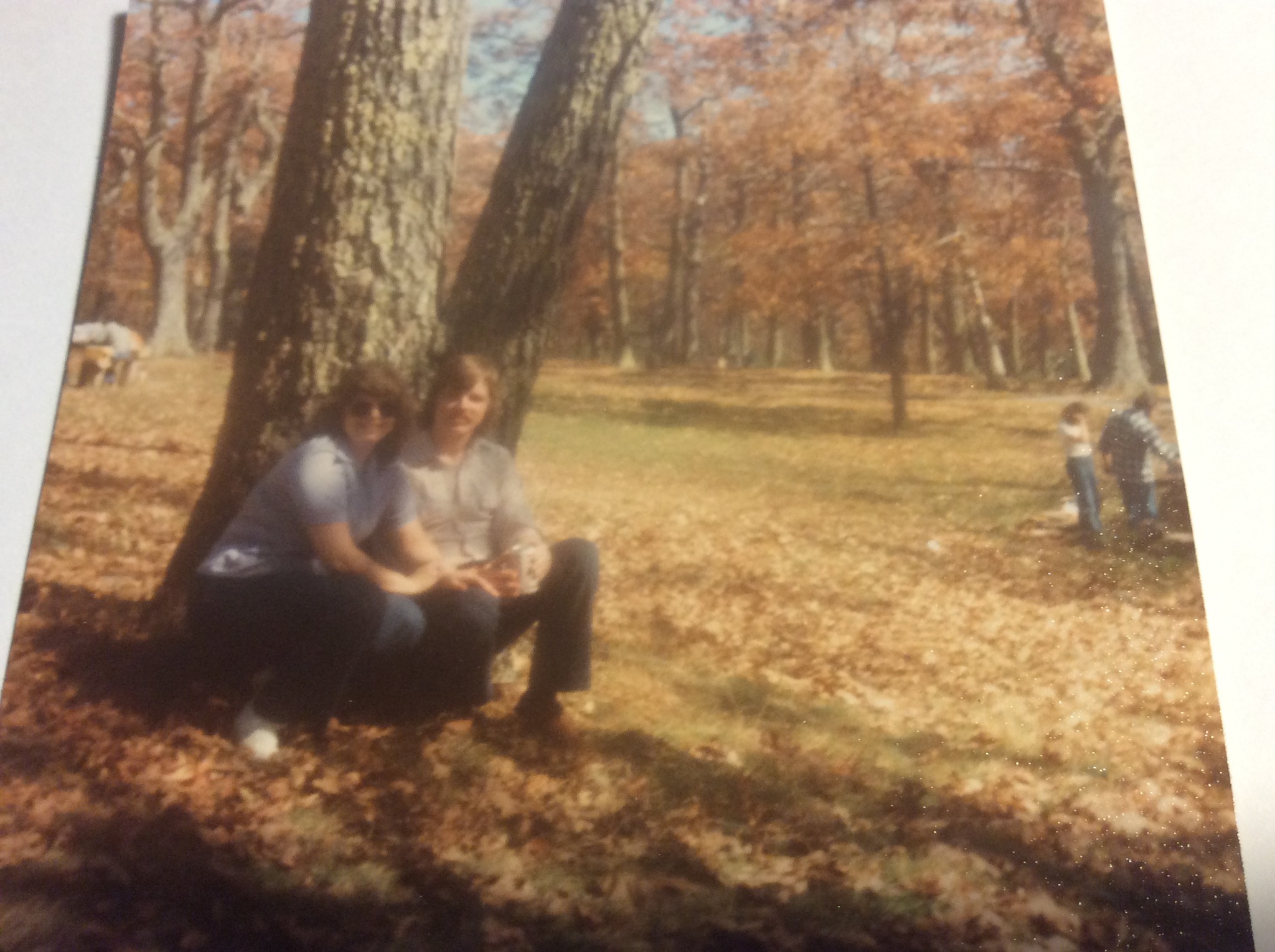 old oak shade   a great woman    and an ice cold Bud   someplace in very late 70's.jpg