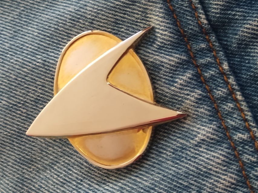 I Wear Her Star Trek Pin on my Jacket Now
