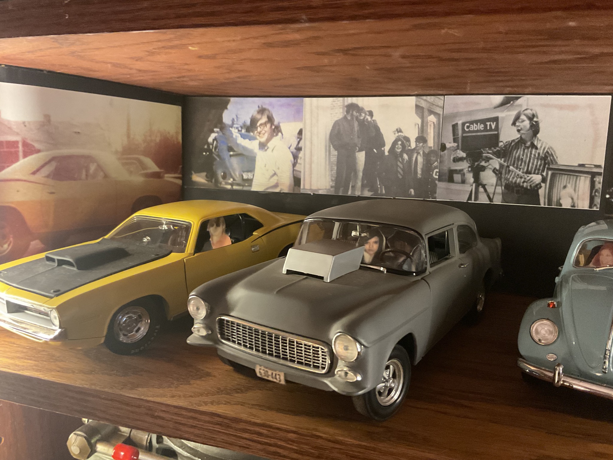 Hemicuda and my first car the 55 Chevy 1971.jpg