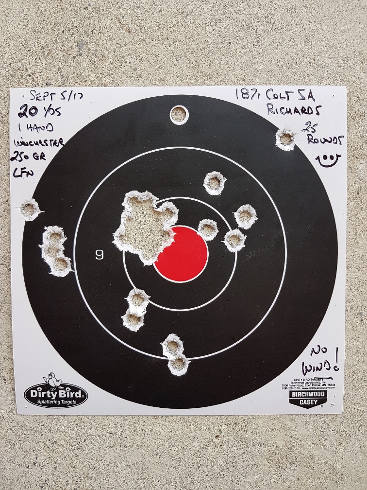 1871 Colt Richards 20 yds 1 hand