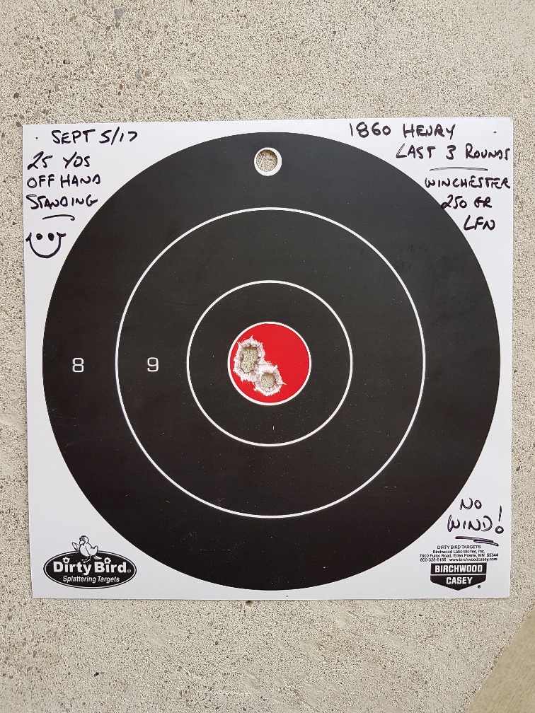 1860 Henry 25 yds off hand standing