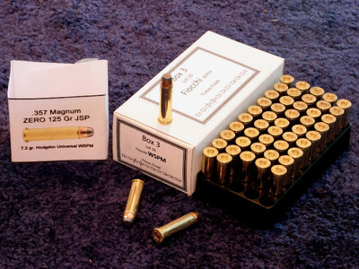 .357 125 gr. JSPs Box and Sleeve